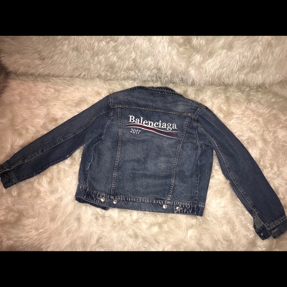 balenciaga denim jacket 2017